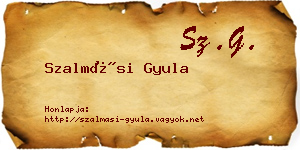 Szalmási Gyula névjegykártya