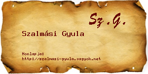Szalmási Gyula névjegykártya